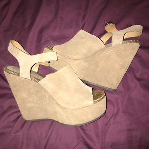 free people nude wedges